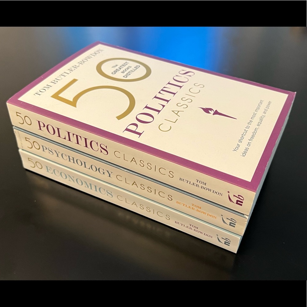 50 Politics, Psychology, Economics Classics - 3 paperback bundle